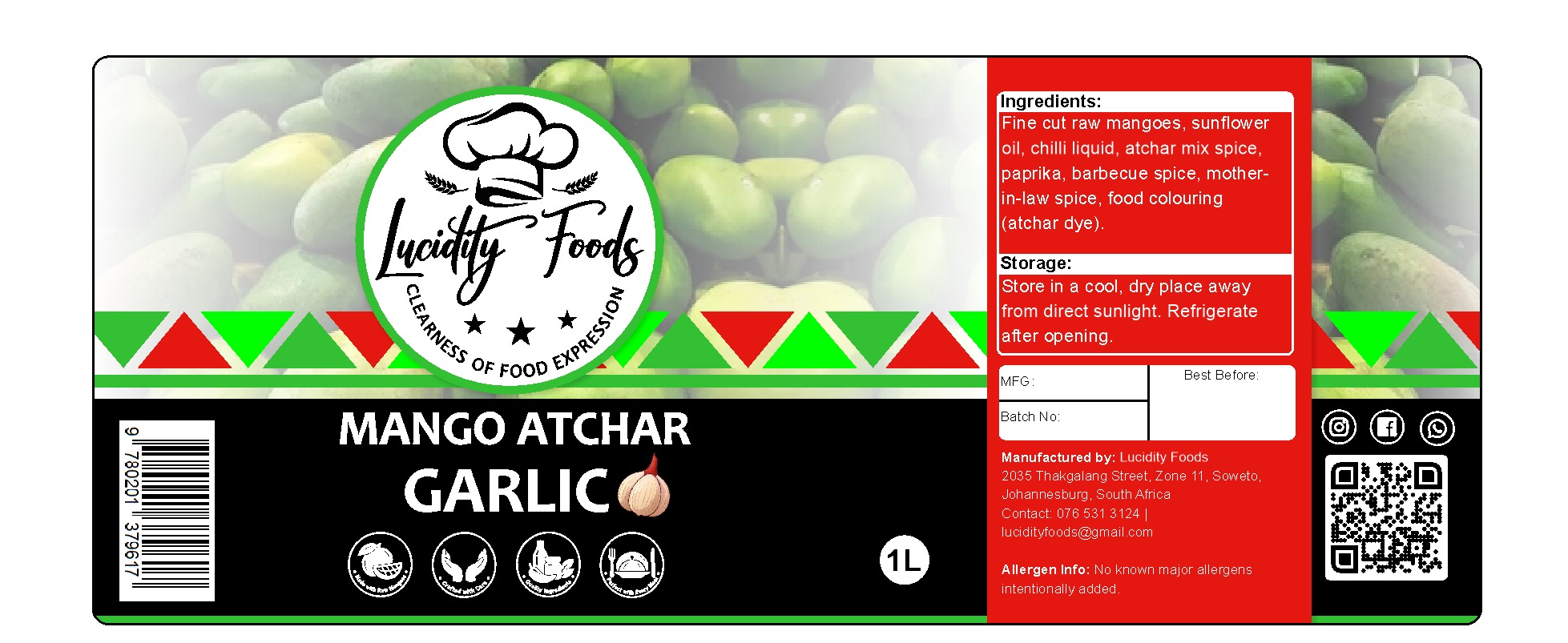 Lucidity Foods Mango Atchar Garlic