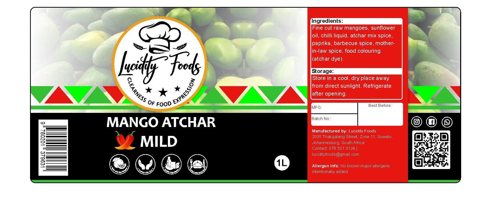 Lucidity Foods Mango Atchar Mild